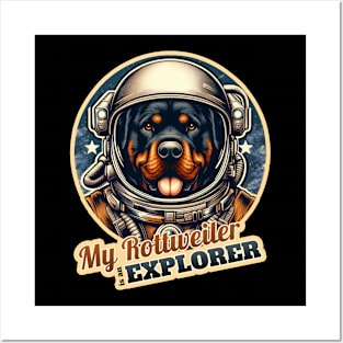 Astronaut Rottweiler Posters and Art